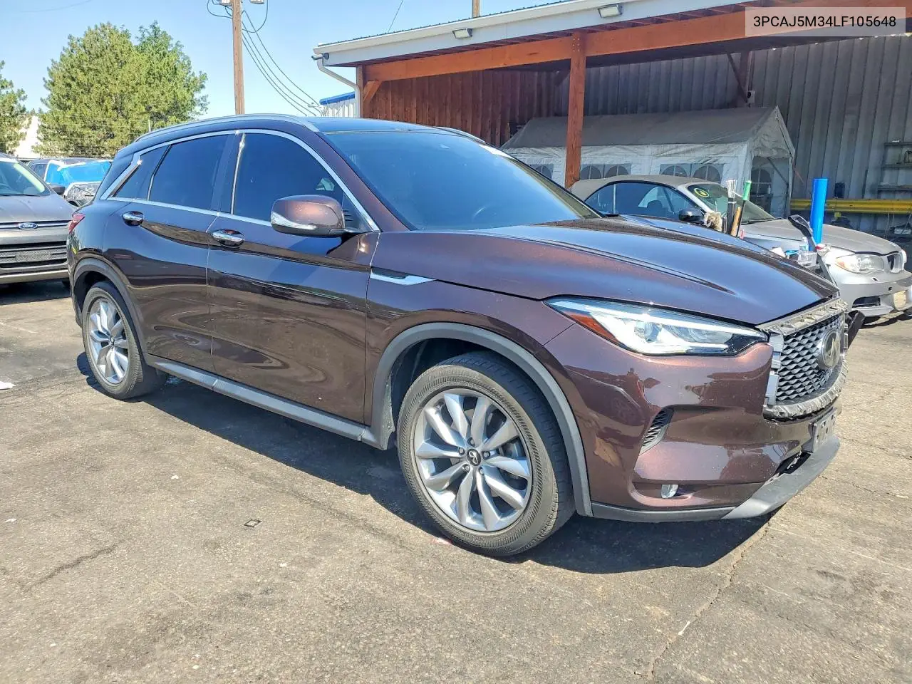 2020 Infiniti Qx50 Luxe VIN: 3PCAJ5M34LF105648 Lot: 60998486