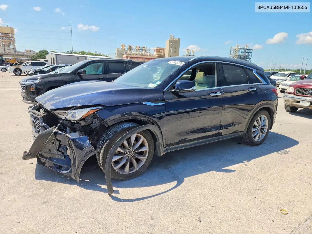 2021 Infiniti Qx50 Luxe VIN: 3PCAJ5BB4MF100655 Lot: 55588206
