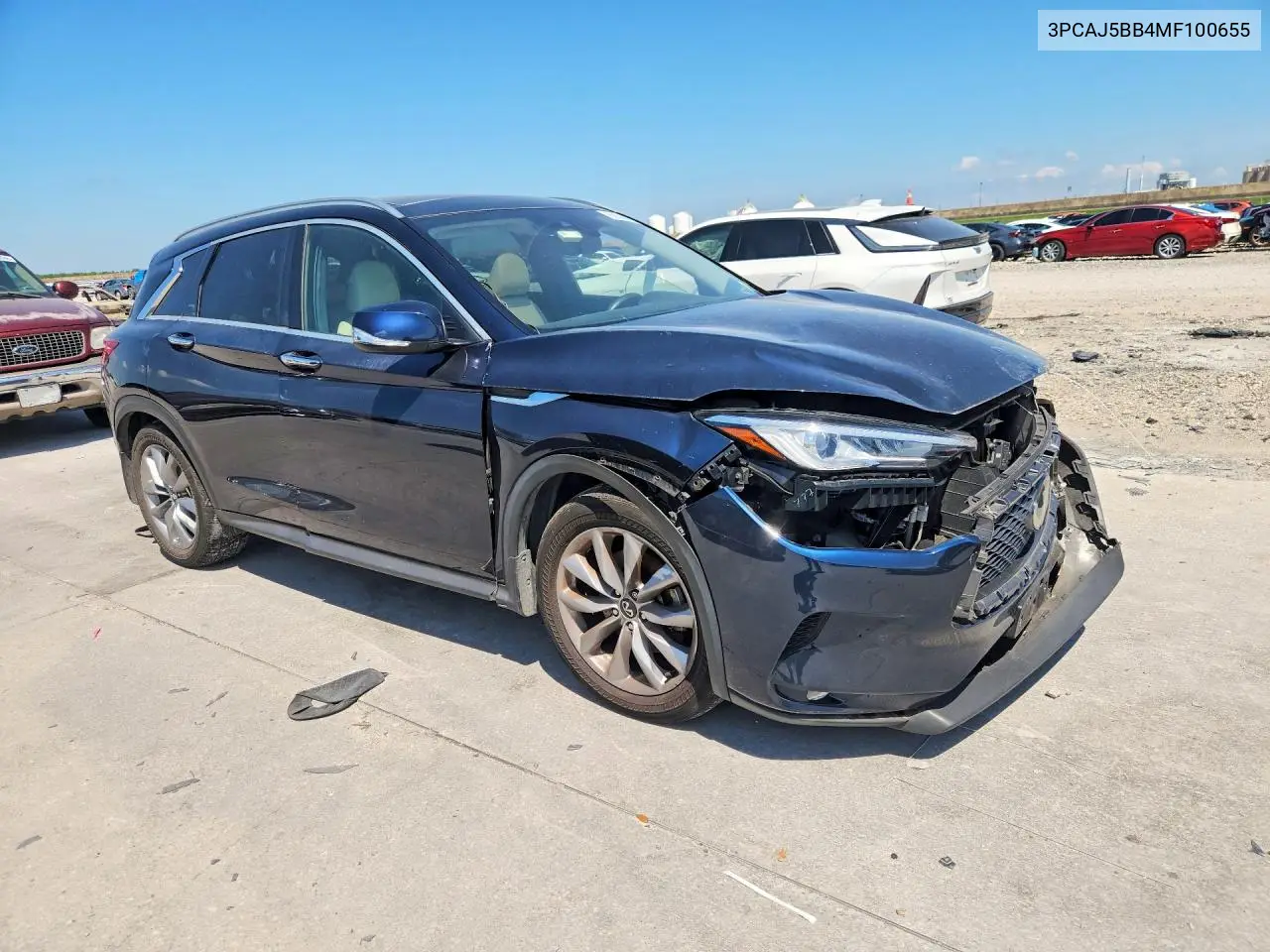 2021 Infiniti Qx50 Luxe VIN: 3PCAJ5BB4MF100655 Lot: 55588206