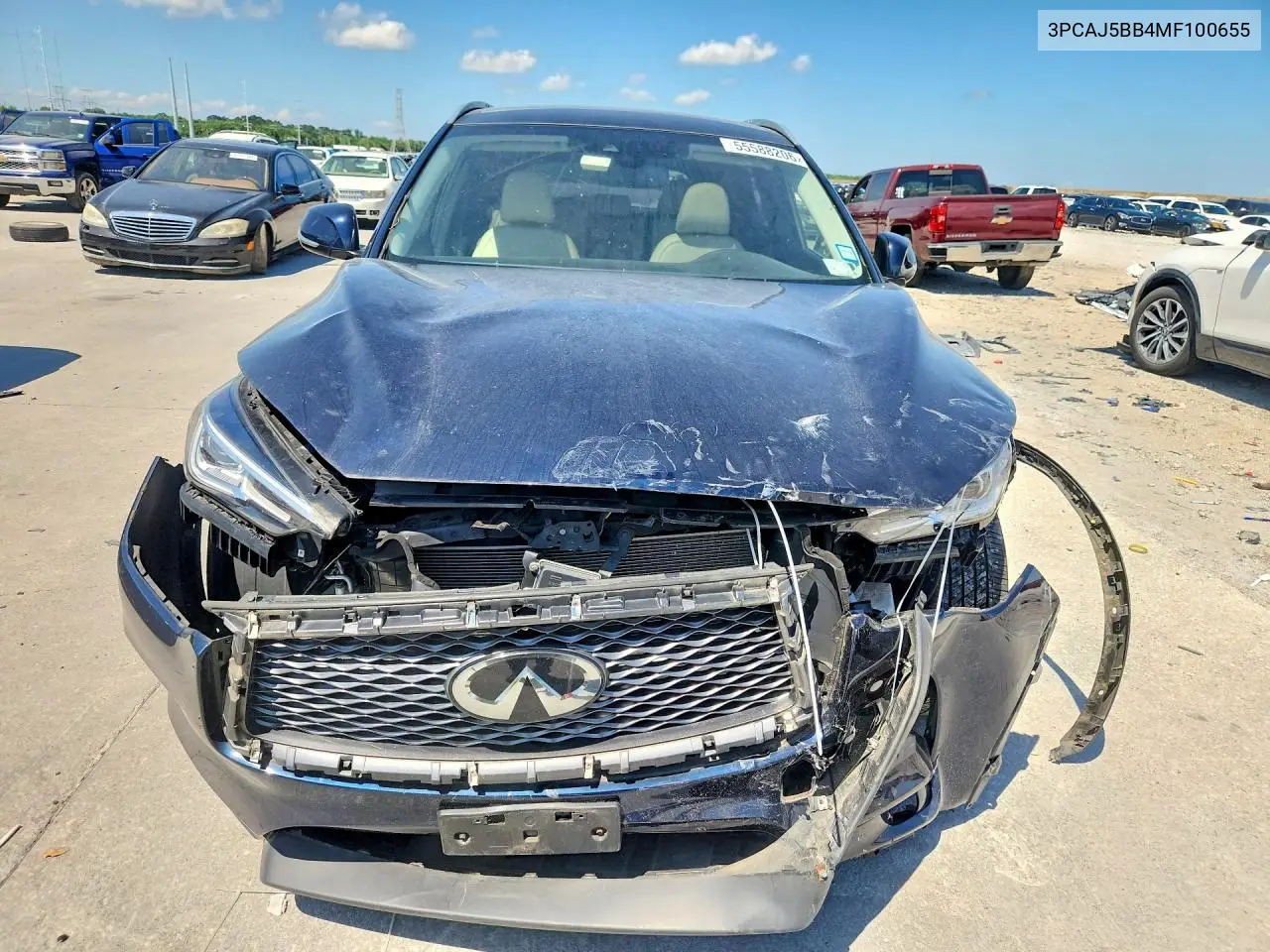2021 Infiniti Qx50 Luxe VIN: 3PCAJ5BB4MF100655 Lot: 55588206