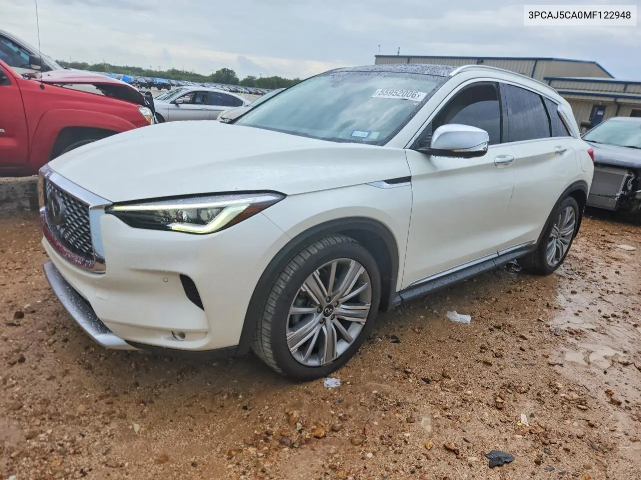 2021 Infiniti Qx50 Essential VIN: 3PCAJ5CA0MF122948 Lot: 55952006