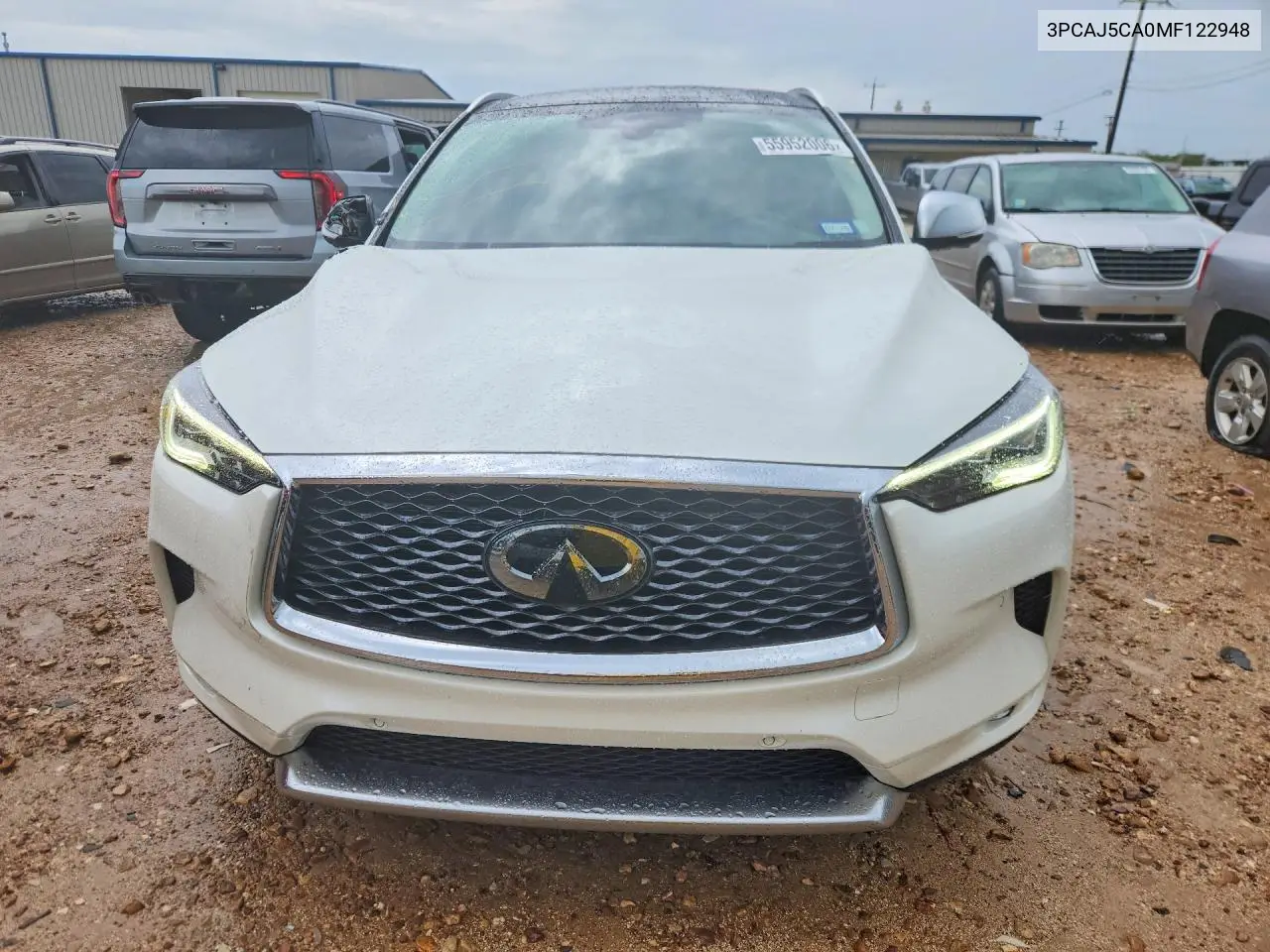 2021 Infiniti Qx50 Essential VIN: 3PCAJ5CA0MF122948 Lot: 55952006