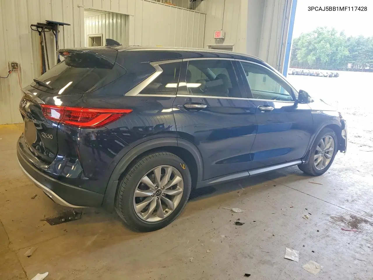 2021 Infiniti Qx50 Luxe VIN: 3PCAJ5BB1MF117428 Lot: 55988176