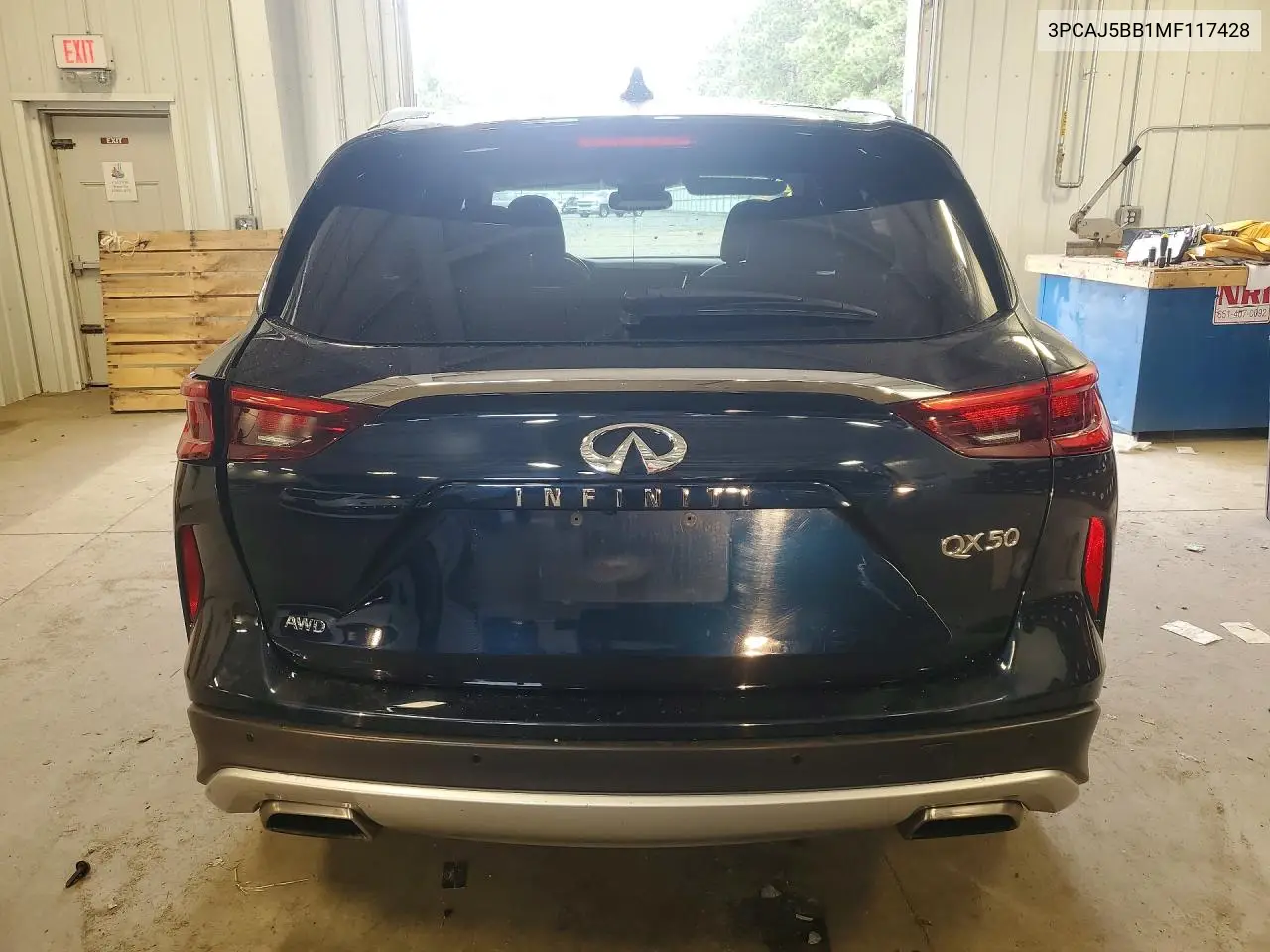 2021 Infiniti Qx50 Luxe VIN: 3PCAJ5BB1MF117428 Lot: 55988176
