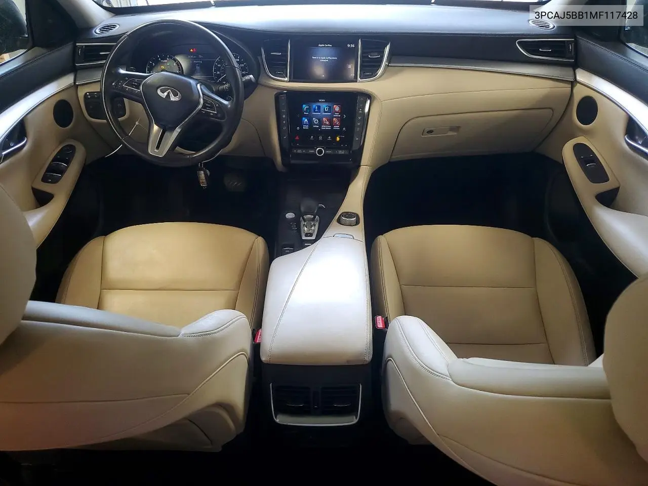 2021 Infiniti Qx50 Luxe VIN: 3PCAJ5BB1MF117428 Lot: 55988176