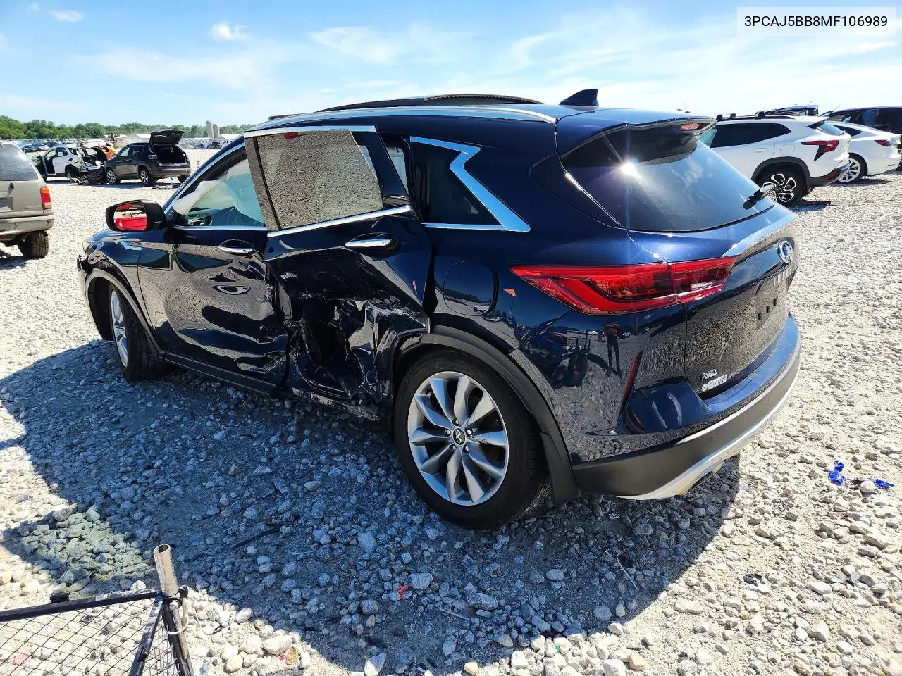 2021 Infiniti Qx50 Luxe VIN: 3PCAJ5BB8MF106989 Lot: 57305786