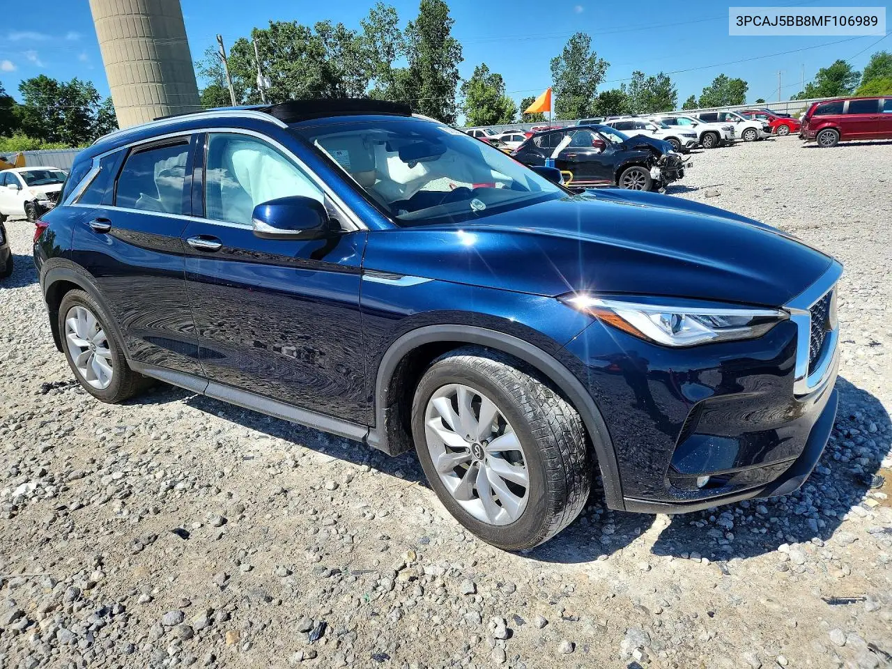 2021 Infiniti Qx50 Luxe VIN: 3PCAJ5BB8MF106989 Lot: 57305786