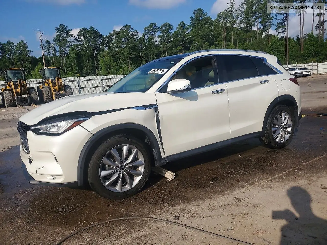 2021 Infiniti Qx50 Luxe VIN: 3PCAJ5BAXMF124031 Lot: 58457576