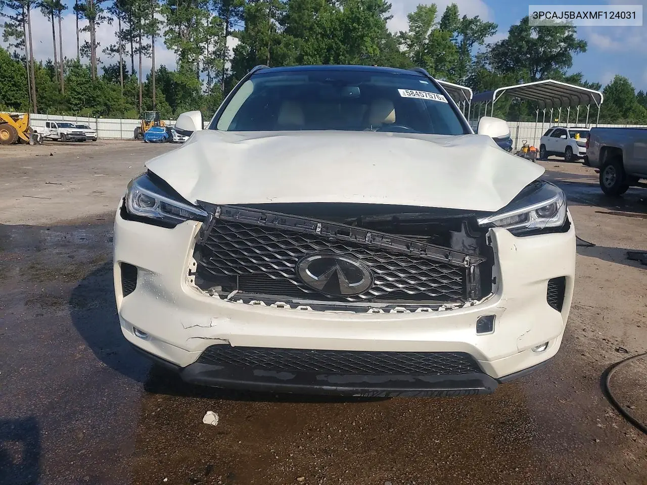 2021 Infiniti Qx50 Luxe VIN: 3PCAJ5BAXMF124031 Lot: 58457576