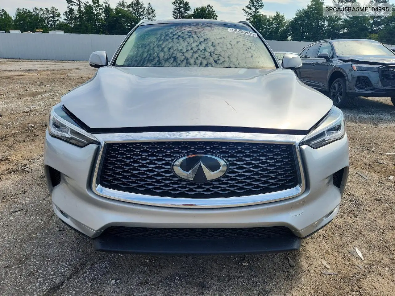 2021 Infiniti Qx50 Luxe VIN: 3PCAJ5BA5MF104995 Lot: 59263446