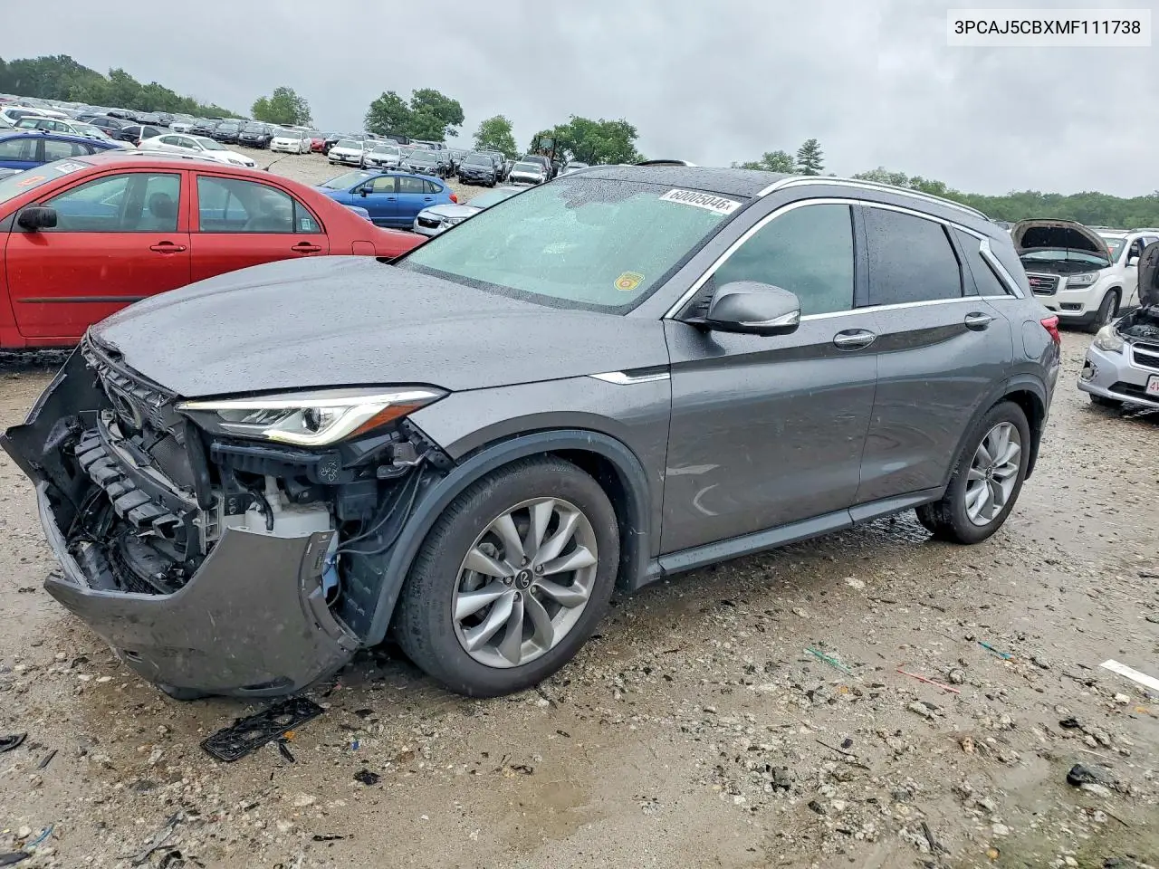2021 Infiniti Qx50 Essential VIN: 3PCAJ5CBXMF111738 Lot: 60005046