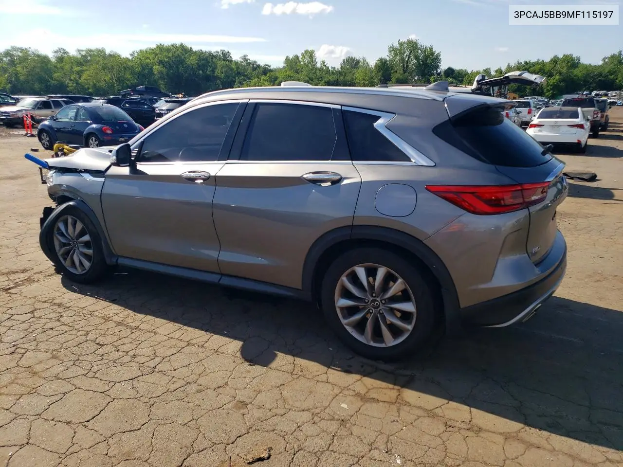 2021 Infiniti Qx50 Luxe VIN: 3PCAJ5BB9MF115197 Lot: 60033436
