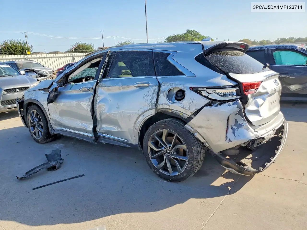2021 Infiniti Qx50 Autograph VIN: 3PCAJ5DA4MF123714 Lot: 60082686