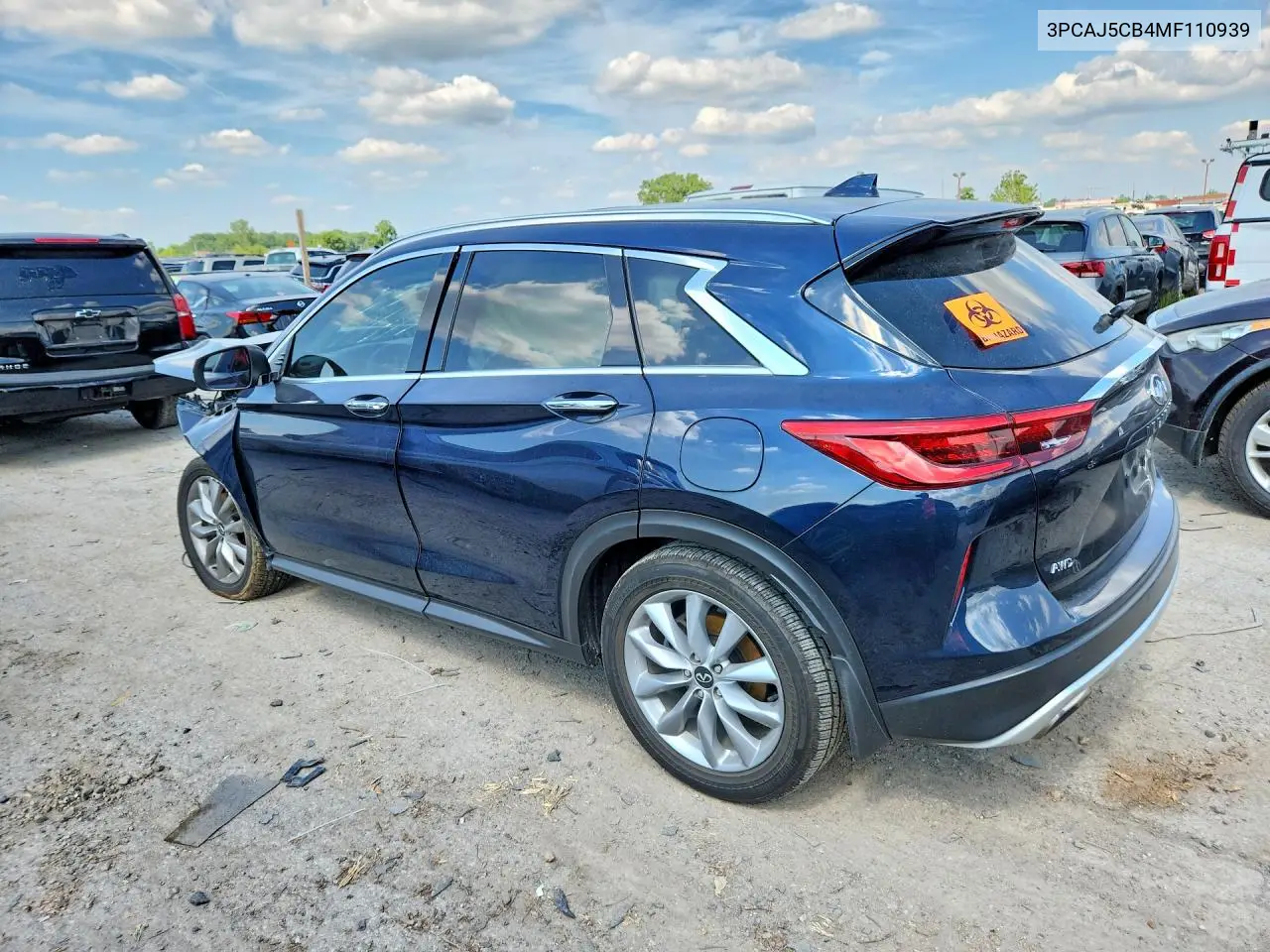 2021 Infiniti Qx50 Essential VIN: 3PCAJ5CB4MF110939 Lot: 60118706