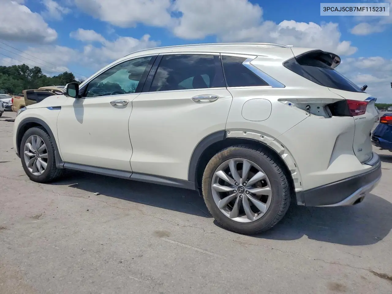 2021 Infiniti Qx50 Essential VIN: 3PCAJ5CB7MF115231 Lot: 61685686