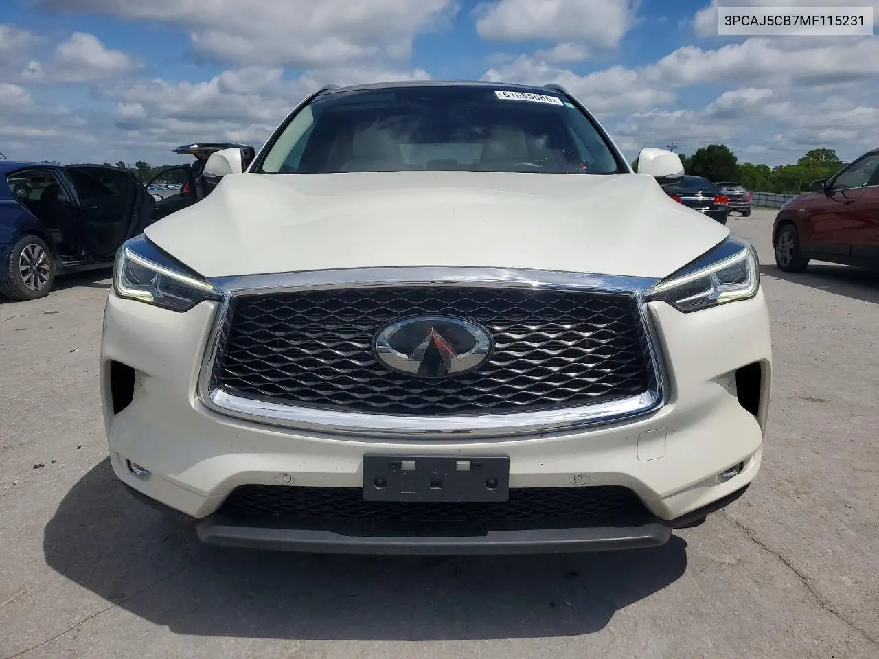 2021 Infiniti Qx50 Essential VIN: 3PCAJ5CB7MF115231 Lot: 61685686