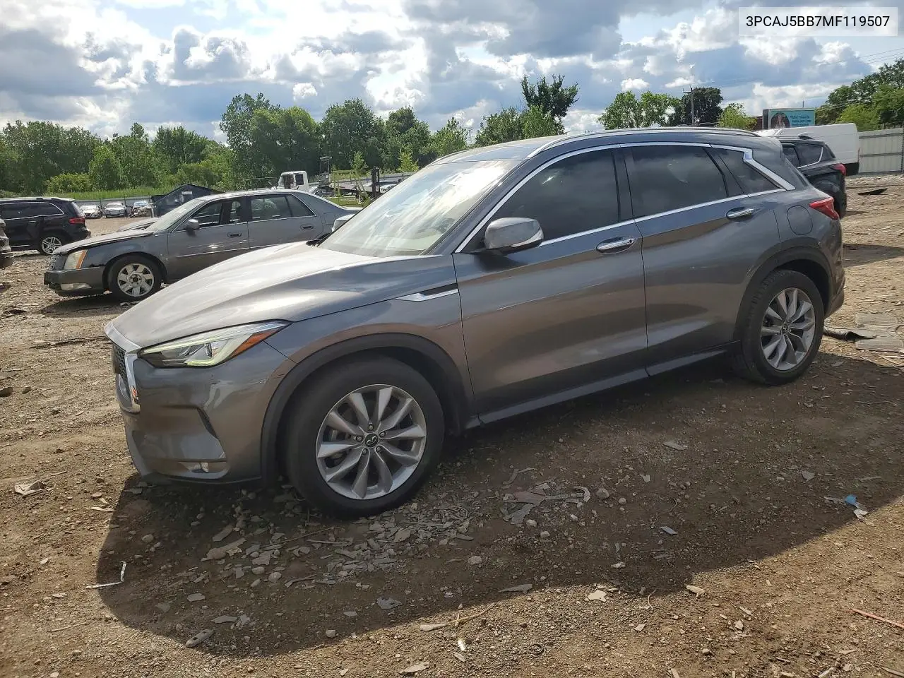 2021 Infiniti Qx50 Luxe VIN: 3PCAJ5BB7MF119507 Lot: 61961816