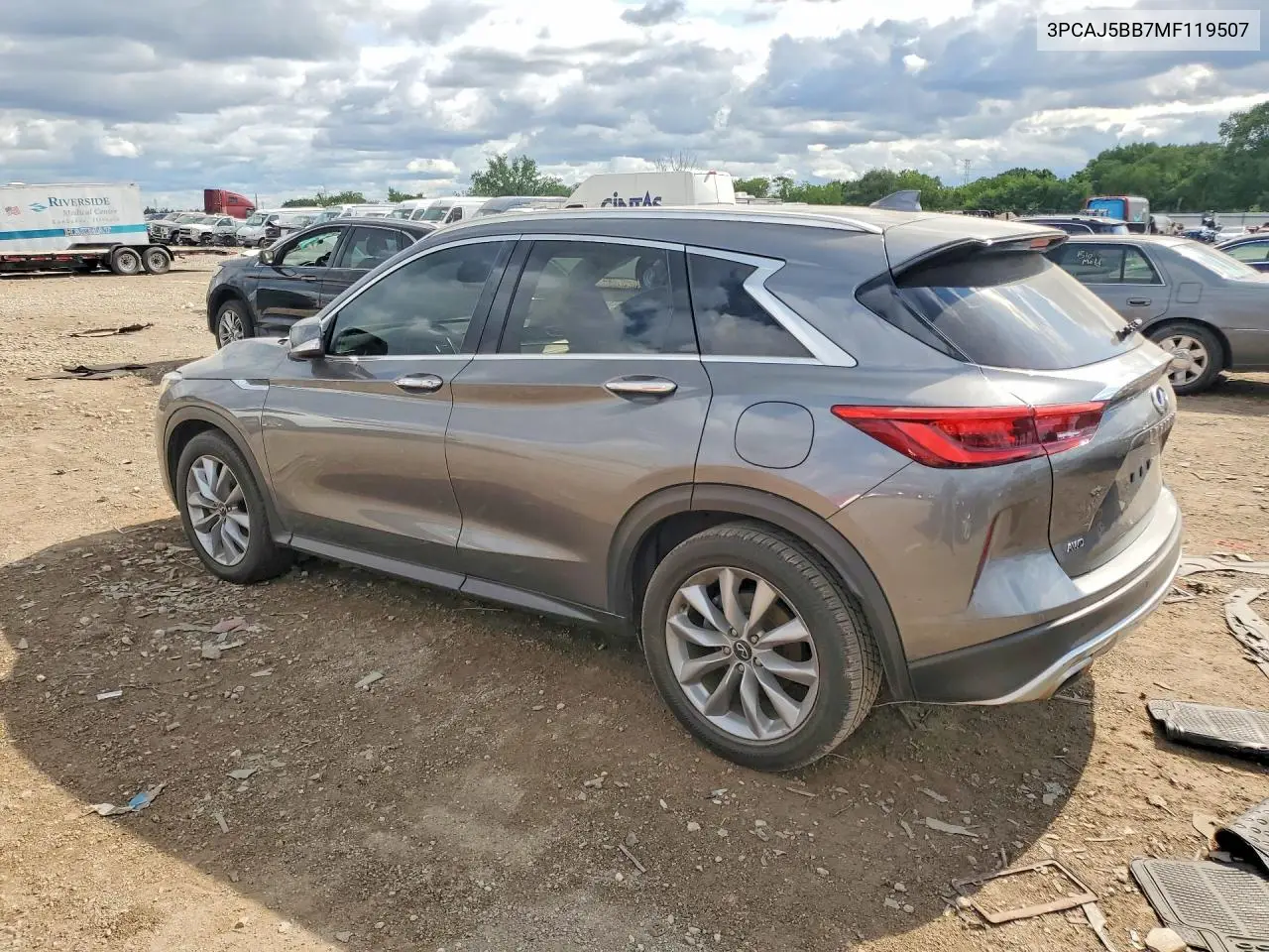 2021 Infiniti Qx50 Luxe VIN: 3PCAJ5BB7MF119507 Lot: 61961816