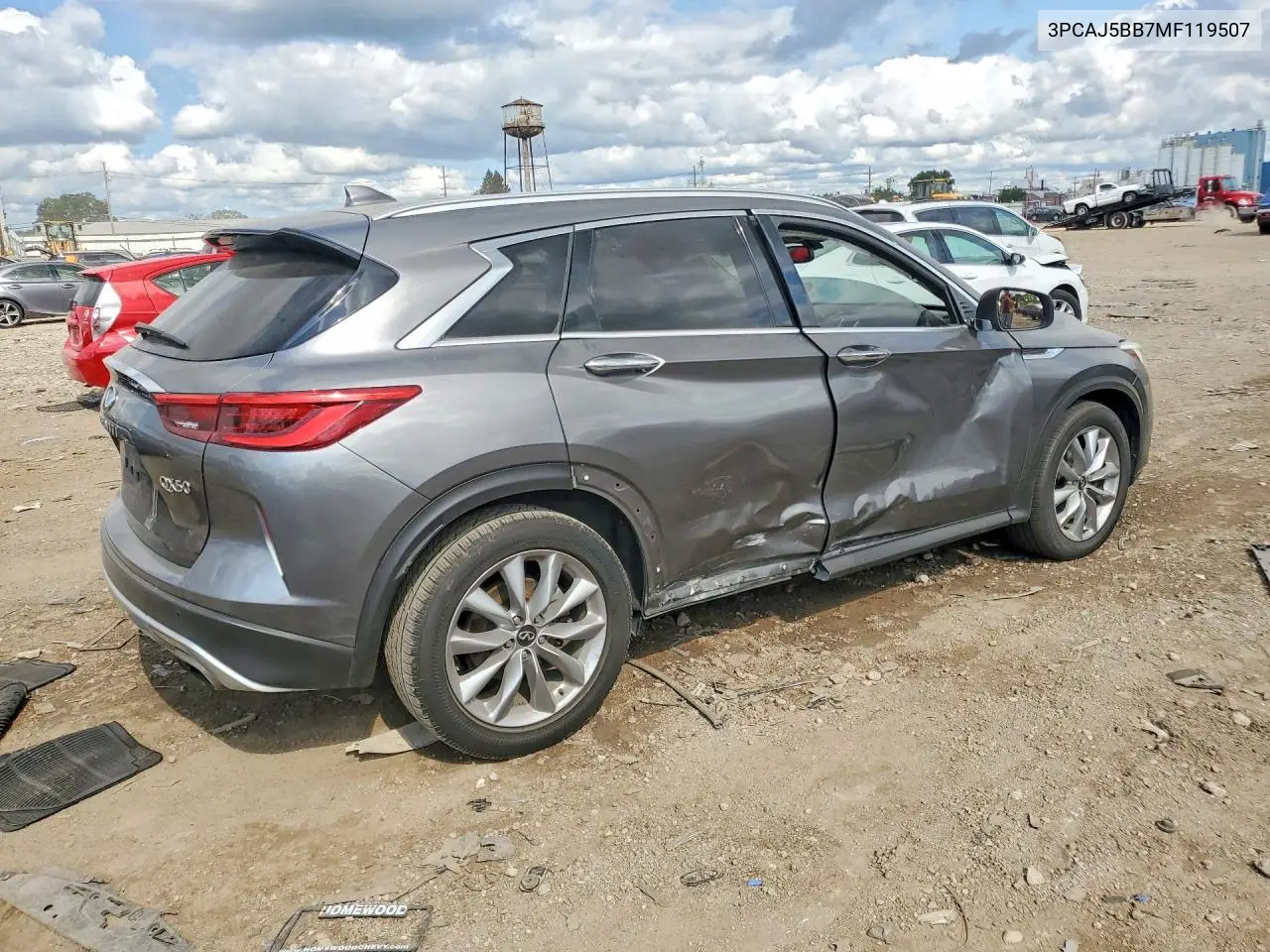 2021 Infiniti Qx50 Luxe VIN: 3PCAJ5BB7MF119507 Lot: 61961816