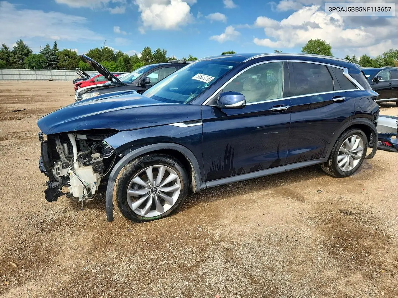 2022 Infiniti Qx50 Luxe VIN: 3PCAJ5BB5NF113657 Lot: 56662276