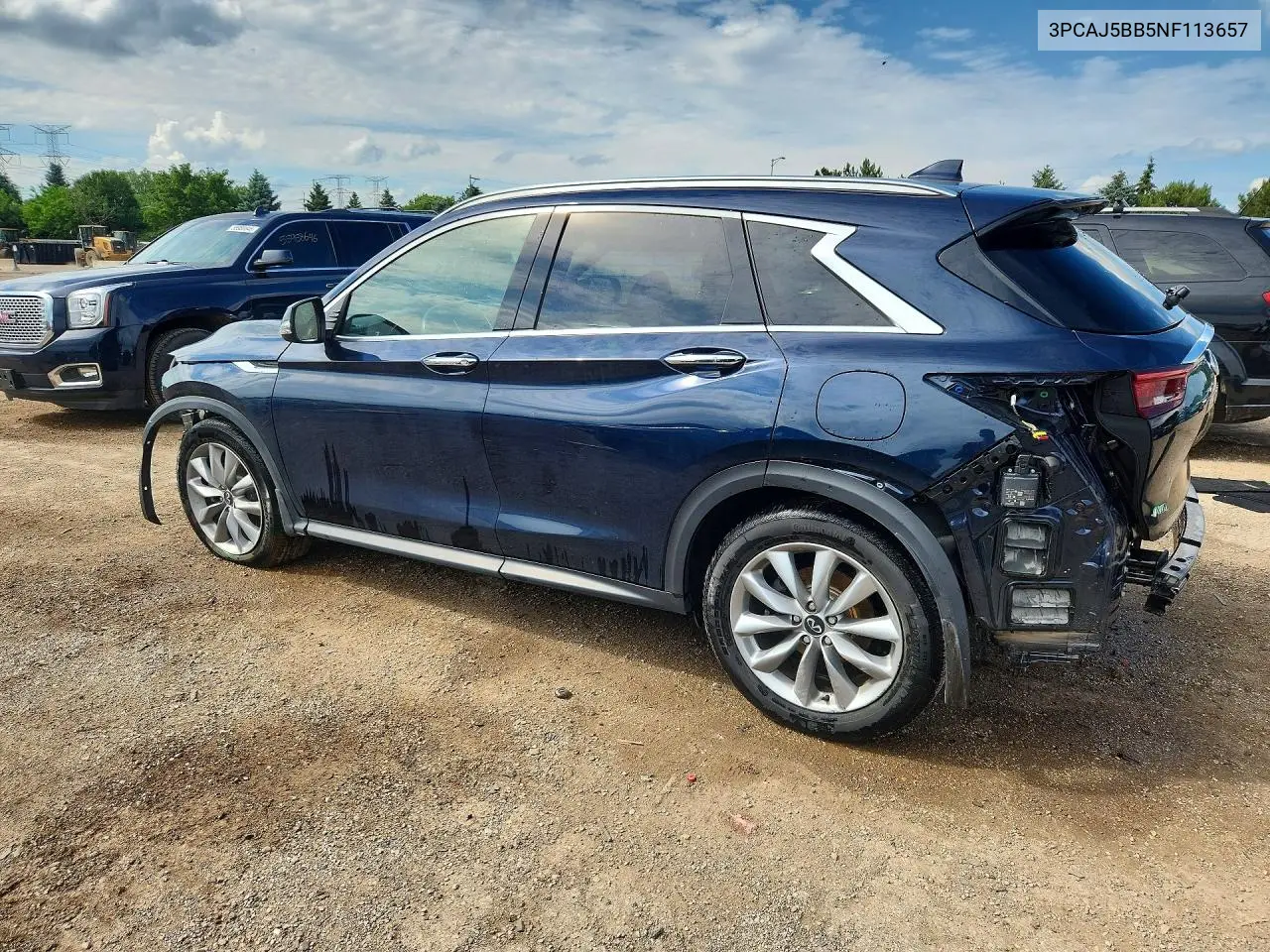 2022 Infiniti Qx50 Luxe VIN: 3PCAJ5BB5NF113657 Lot: 56662276