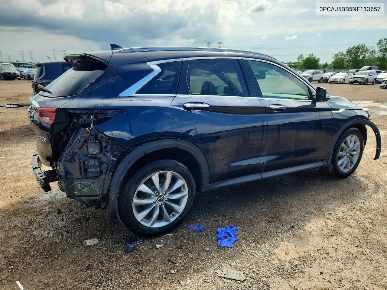 2022 Infiniti Qx50 Luxe VIN: 3PCAJ5BB5NF113657 Lot: 56662276