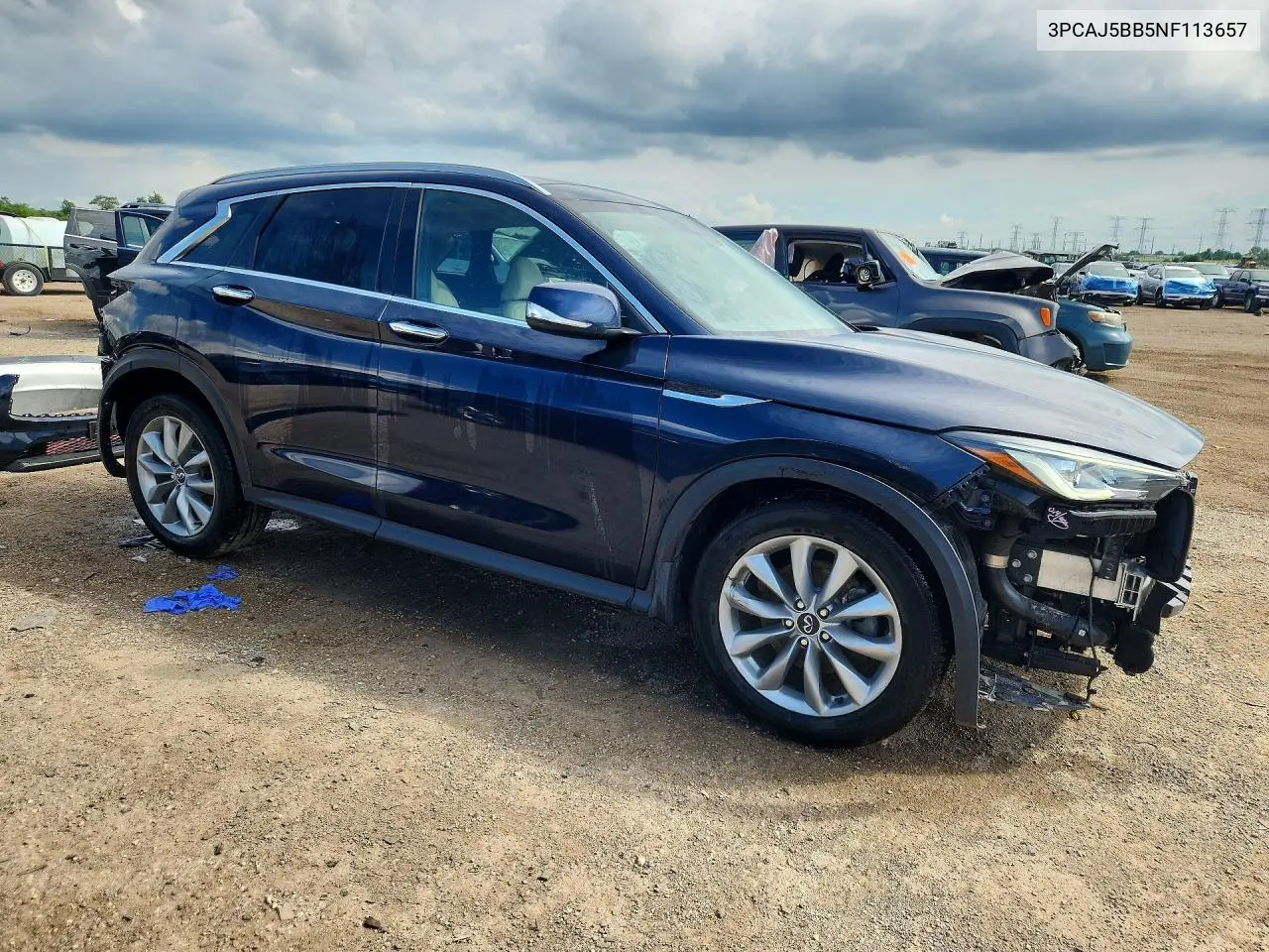 2022 Infiniti Qx50 Luxe VIN: 3PCAJ5BB5NF113657 Lot: 56662276