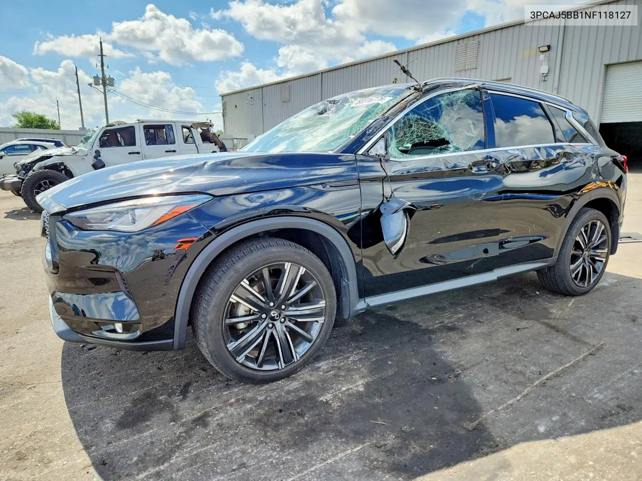 2022 Infiniti Qx50 Luxe VIN: 3PCAJ5BB1NF118127 Lot: 60316776
