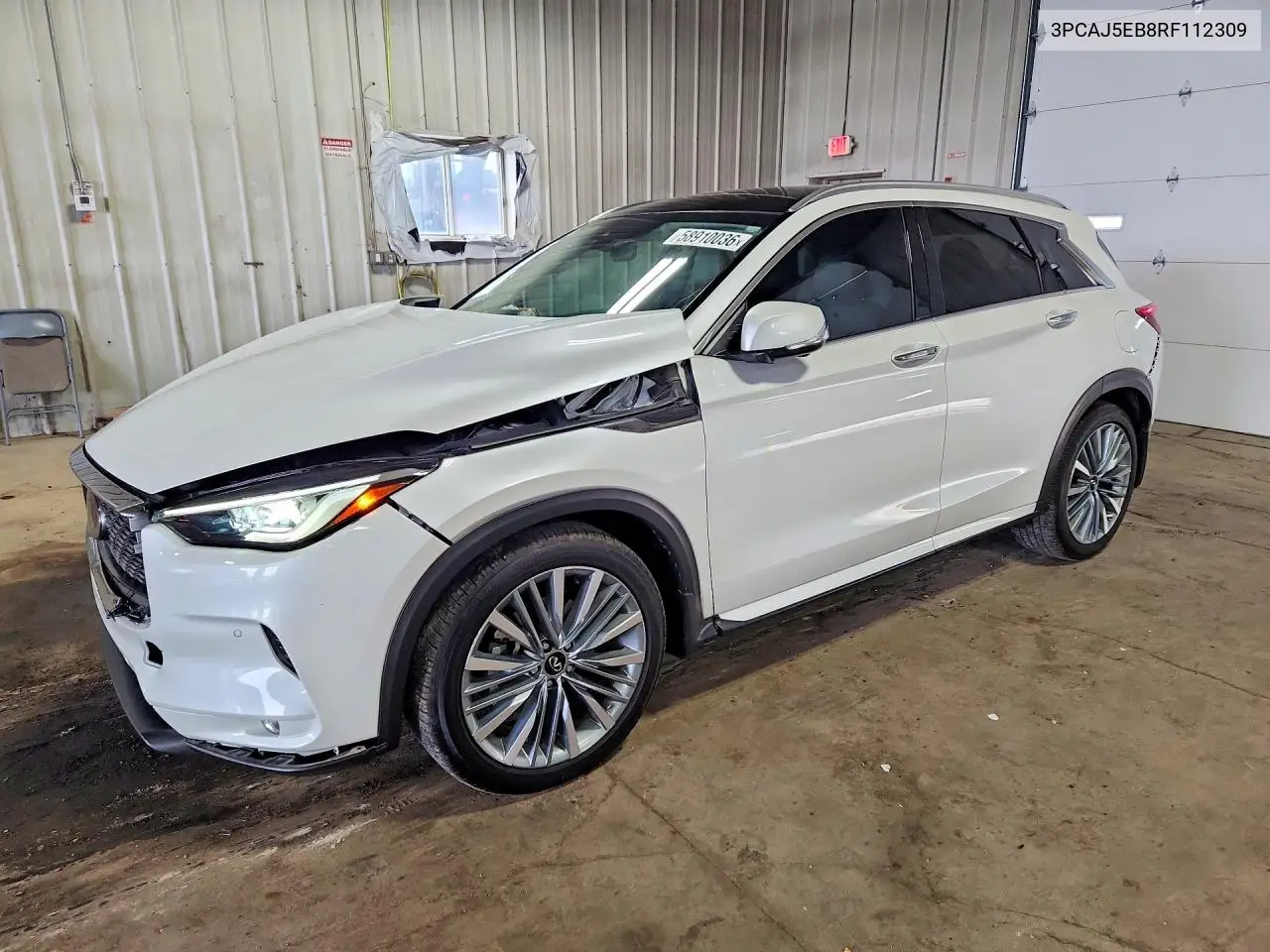 2024 Infiniti Qx50 Sensory VIN: 3PCAJ5EB8RF112309 Lot: 58910036