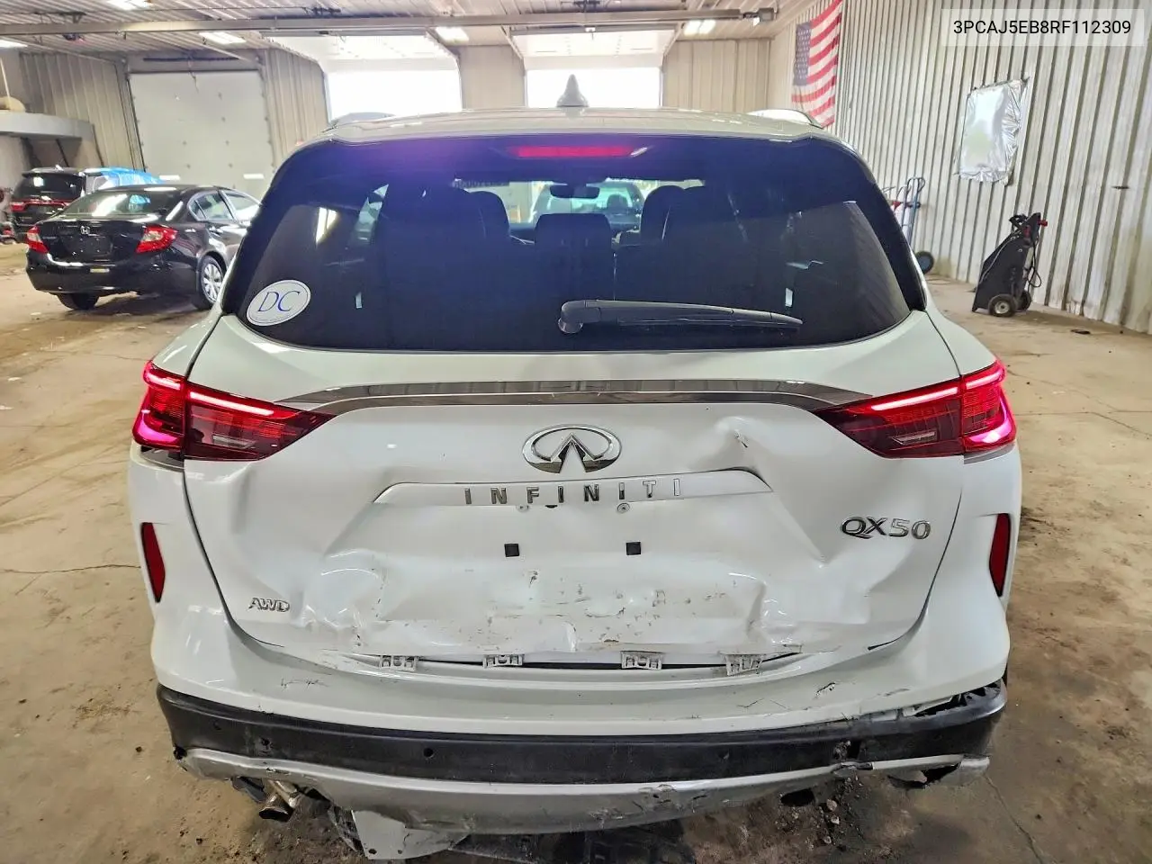 2024 Infiniti Qx50 Sensory VIN: 3PCAJ5EB8RF112309 Lot: 58910036