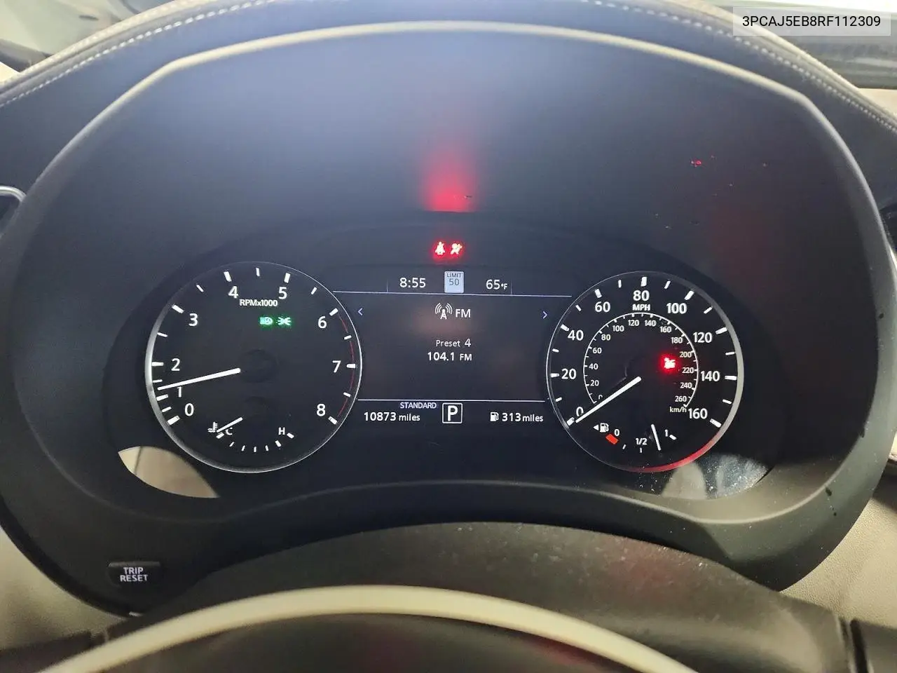2024 Infiniti Qx50 Sensory VIN: 3PCAJ5EB8RF112309 Lot: 58910036