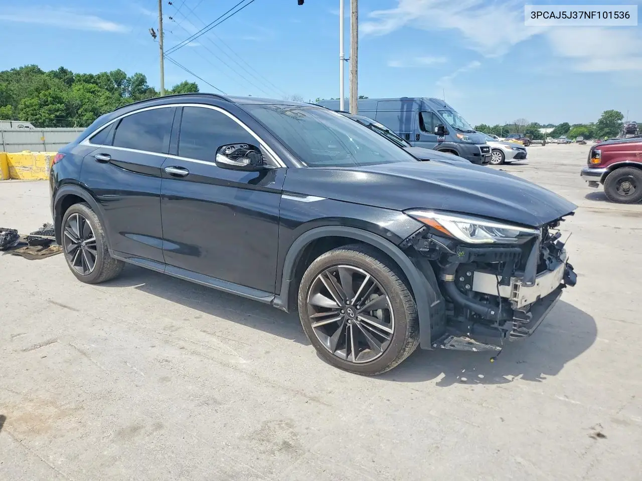 2022 Infiniti Qx55 Luxe VIN: 3PCAJ5J37NF101536 Lot: 55935896