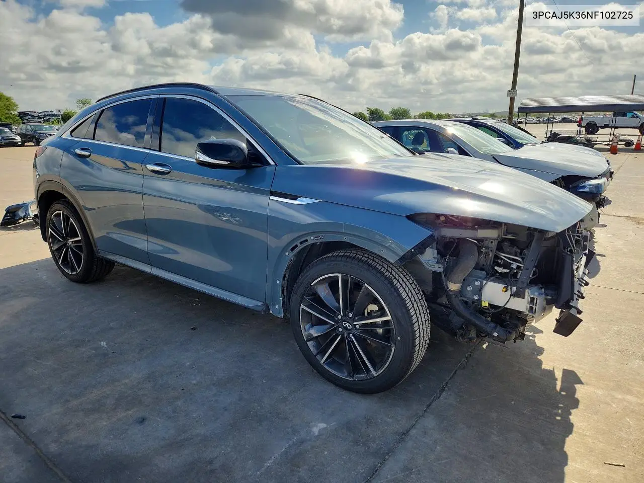 2022 Infiniti Qx55 Essential VIN: 3PCAJ5K36NF102725 Lot: 56693006