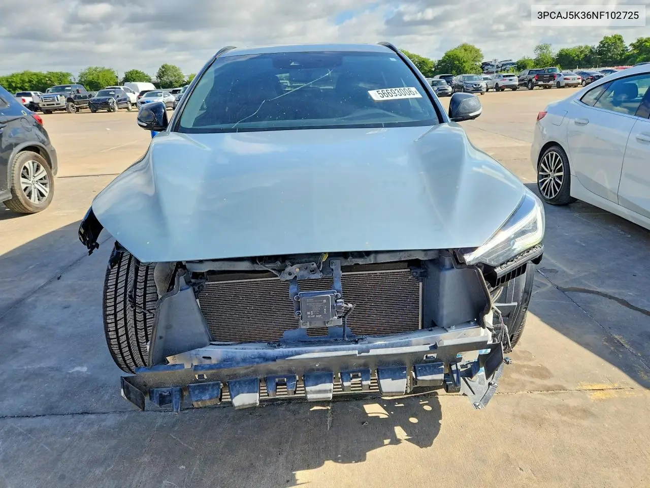 2022 Infiniti Qx55 Essential VIN: 3PCAJ5K36NF102725 Lot: 56693006