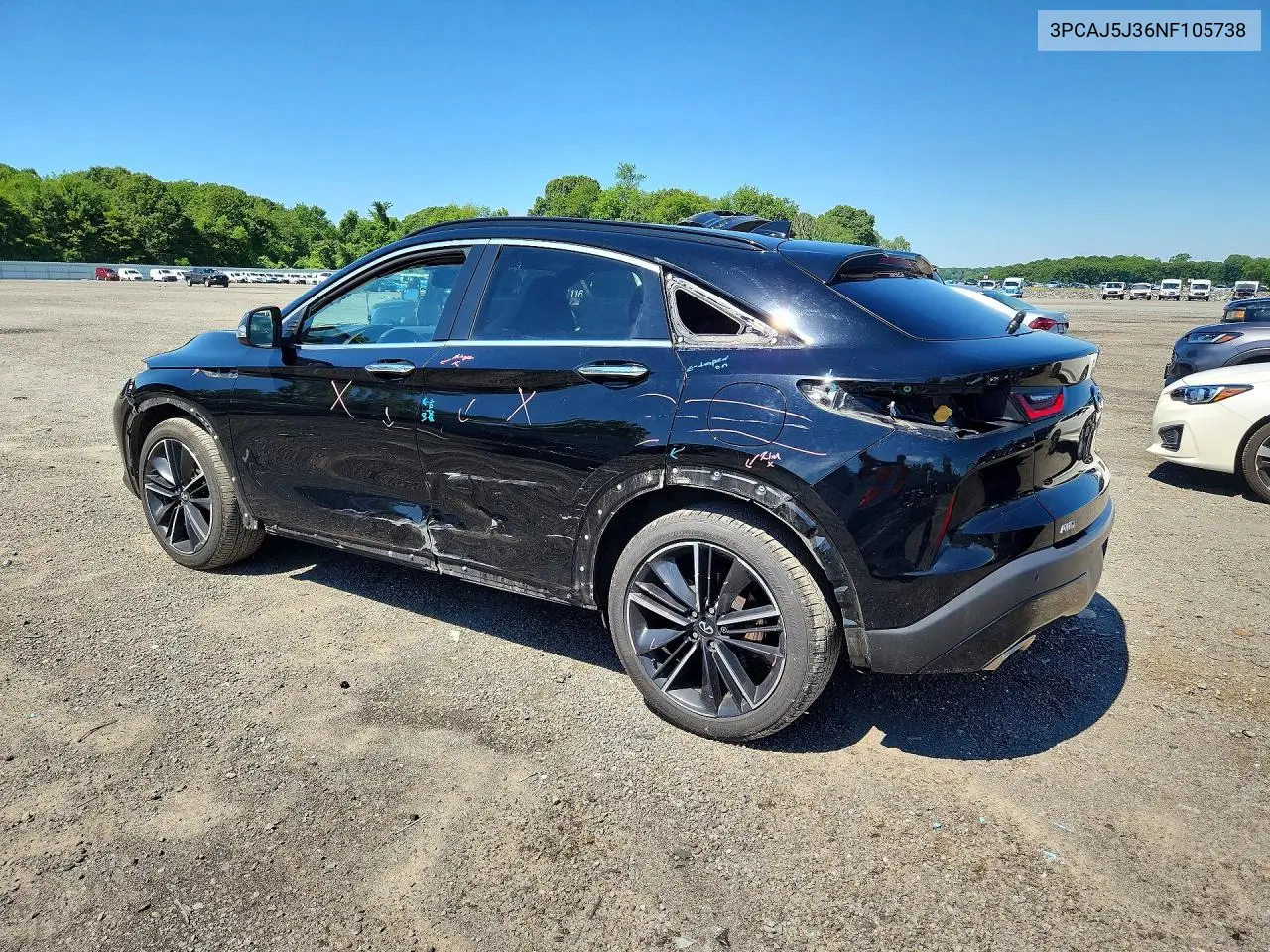2022 Infiniti Qx55 Luxe VIN: 3PCAJ5J36NF105738 Lot: 58102476