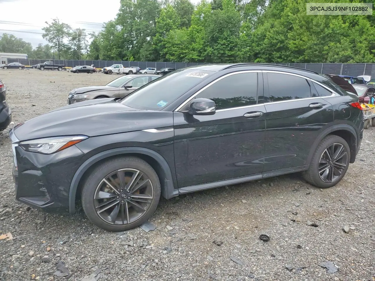 2022 Infiniti Qx55 Luxe VIN: 3PCAJ5J39NF102882 Lot: 59787886