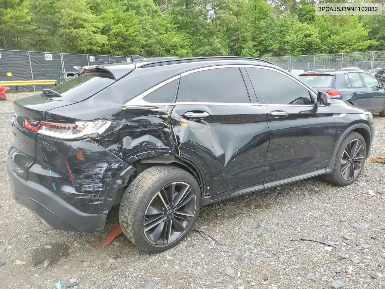 2022 Infiniti Qx55 Luxe VIN: 3PCAJ5J39NF102882 Lot: 59787886