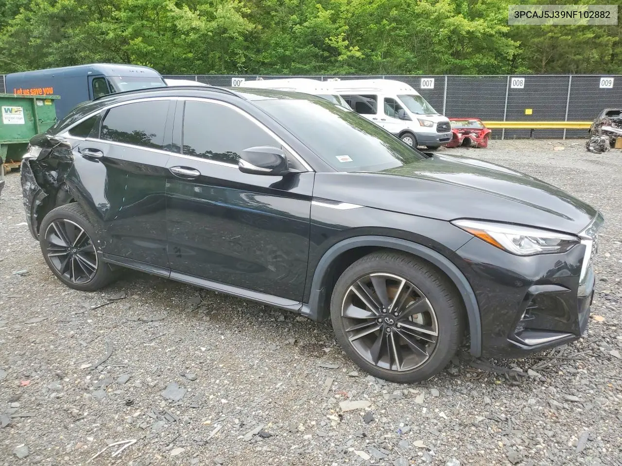 2022 Infiniti Qx55 Luxe VIN: 3PCAJ5J39NF102882 Lot: 59787886