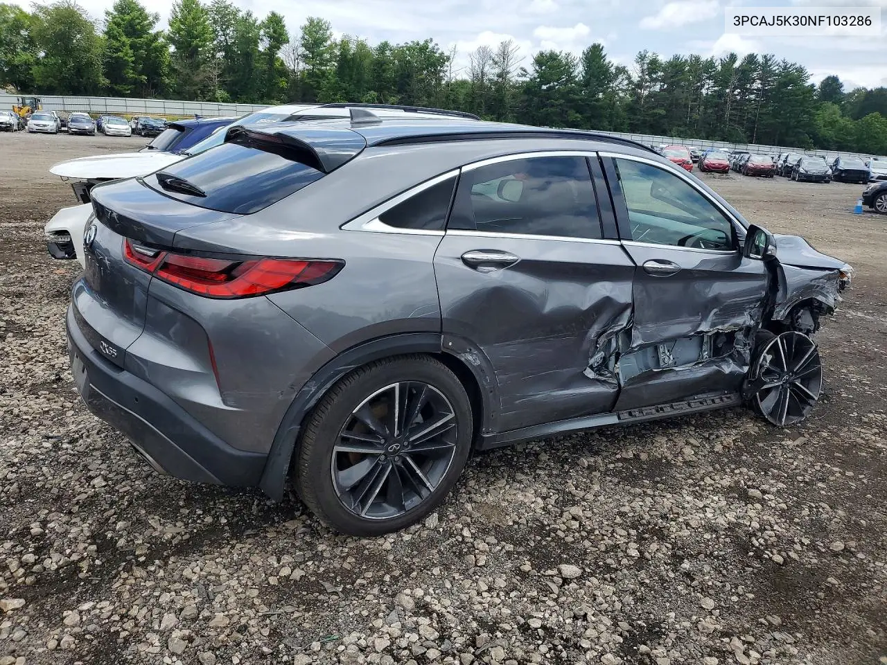 2022 Infiniti Qx55 Essential VIN: 3PCAJ5K30NF103286 Lot: 60149476