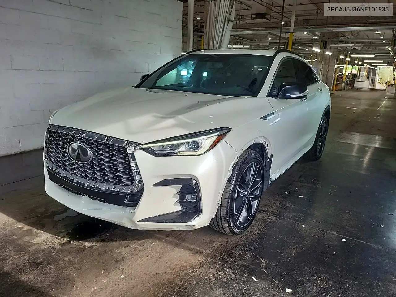 2022 Infiniti Qx55 Luxe VIN: 3PCAJ5J36NF101835 Lot: 60650506