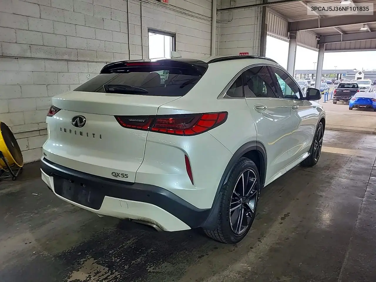 2022 Infiniti Qx55 Luxe VIN: 3PCAJ5J36NF101835 Lot: 60650506