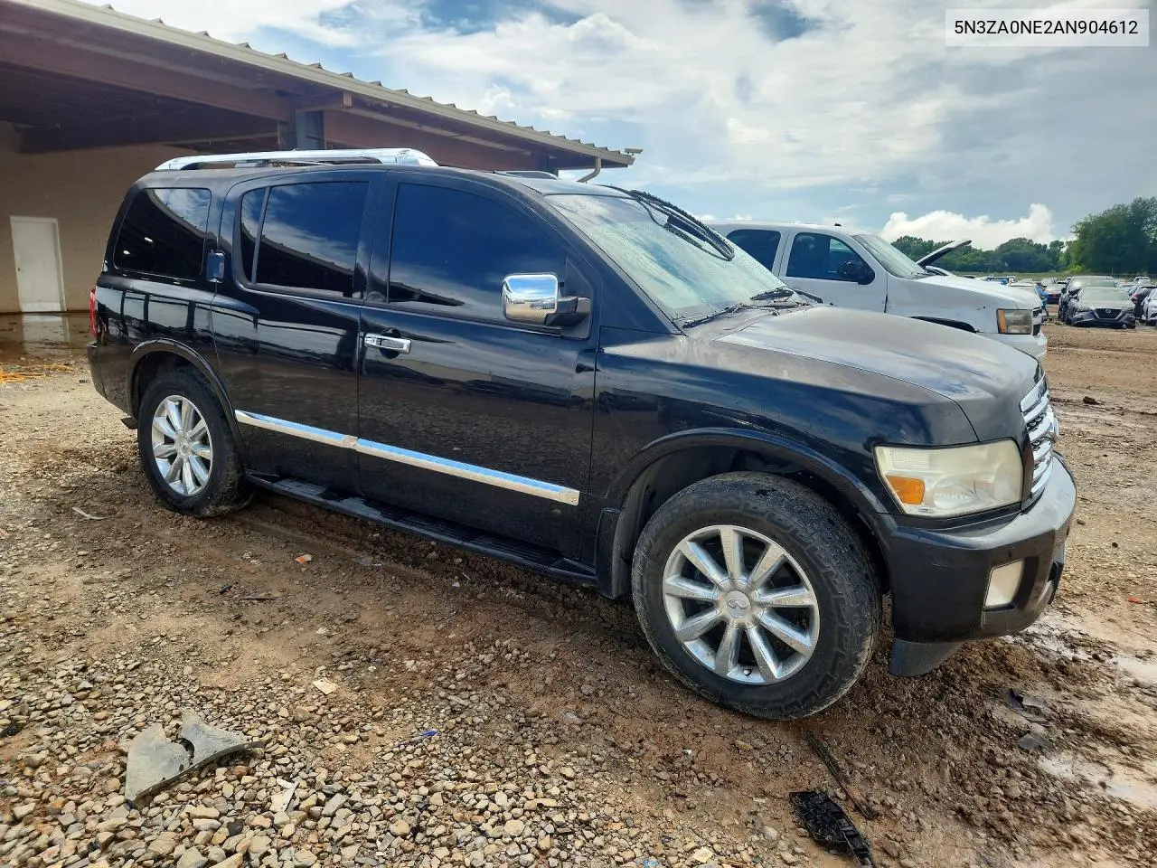 2010 Infiniti Qx56 Base VIN: 5N3ZA0NE2AN904612 Lot: 61155756
