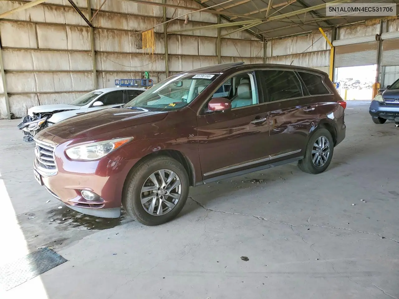 2014 Infiniti Qx60 Base VIN: 5N1AL0MN4EC531706 Lot: 55796166