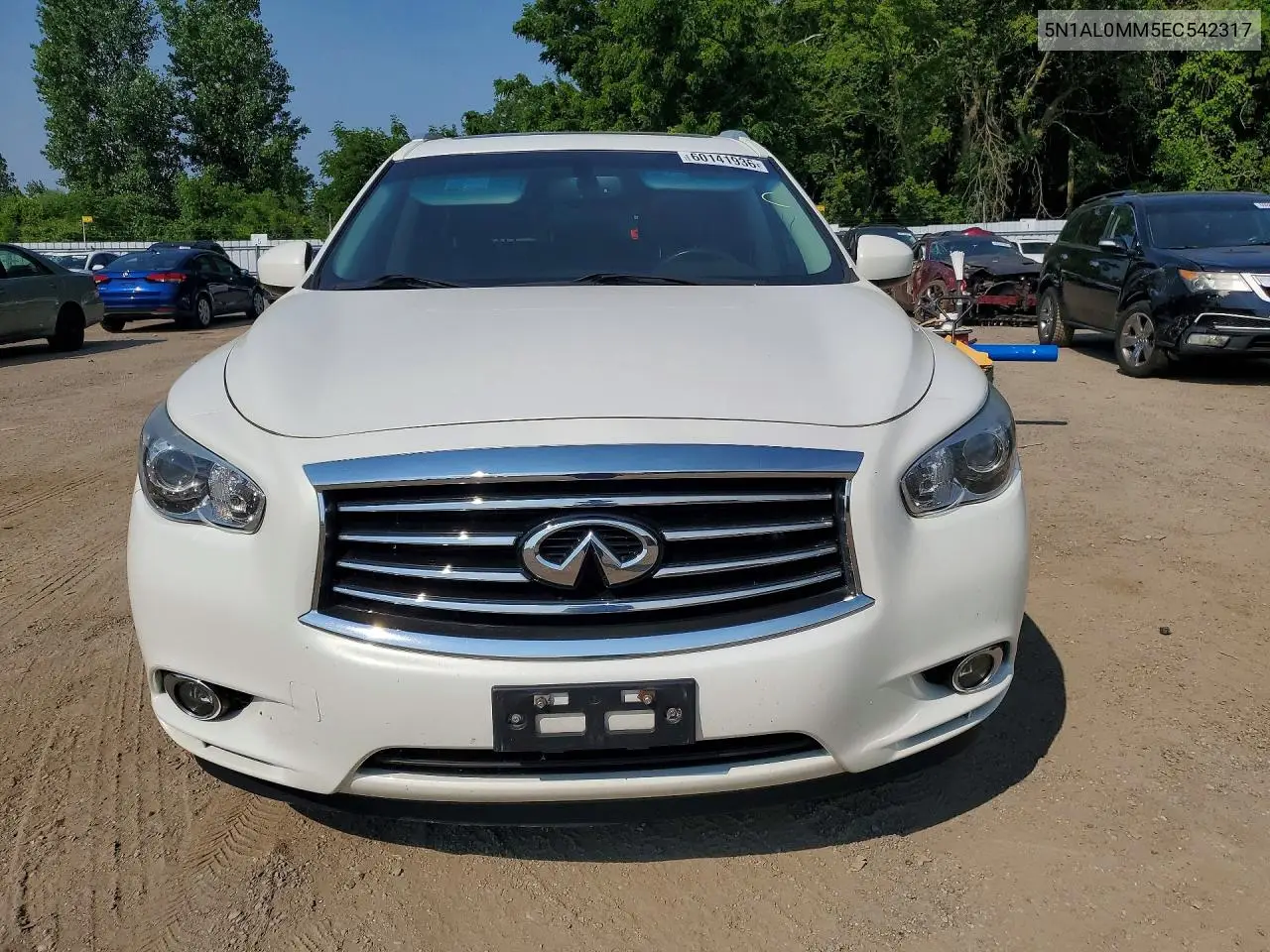 2014 Infiniti Qx60 Base VIN: 5N1AL0MM5EC542317 Lot: 60141936