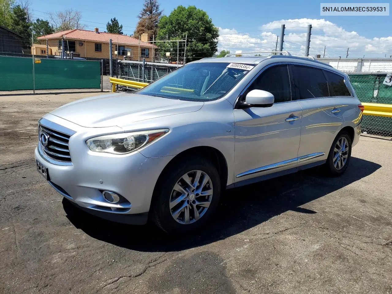 2014 Infiniti Qx60 Base VIN: 5N1AL0MM3EC539531 Lot: 60809386