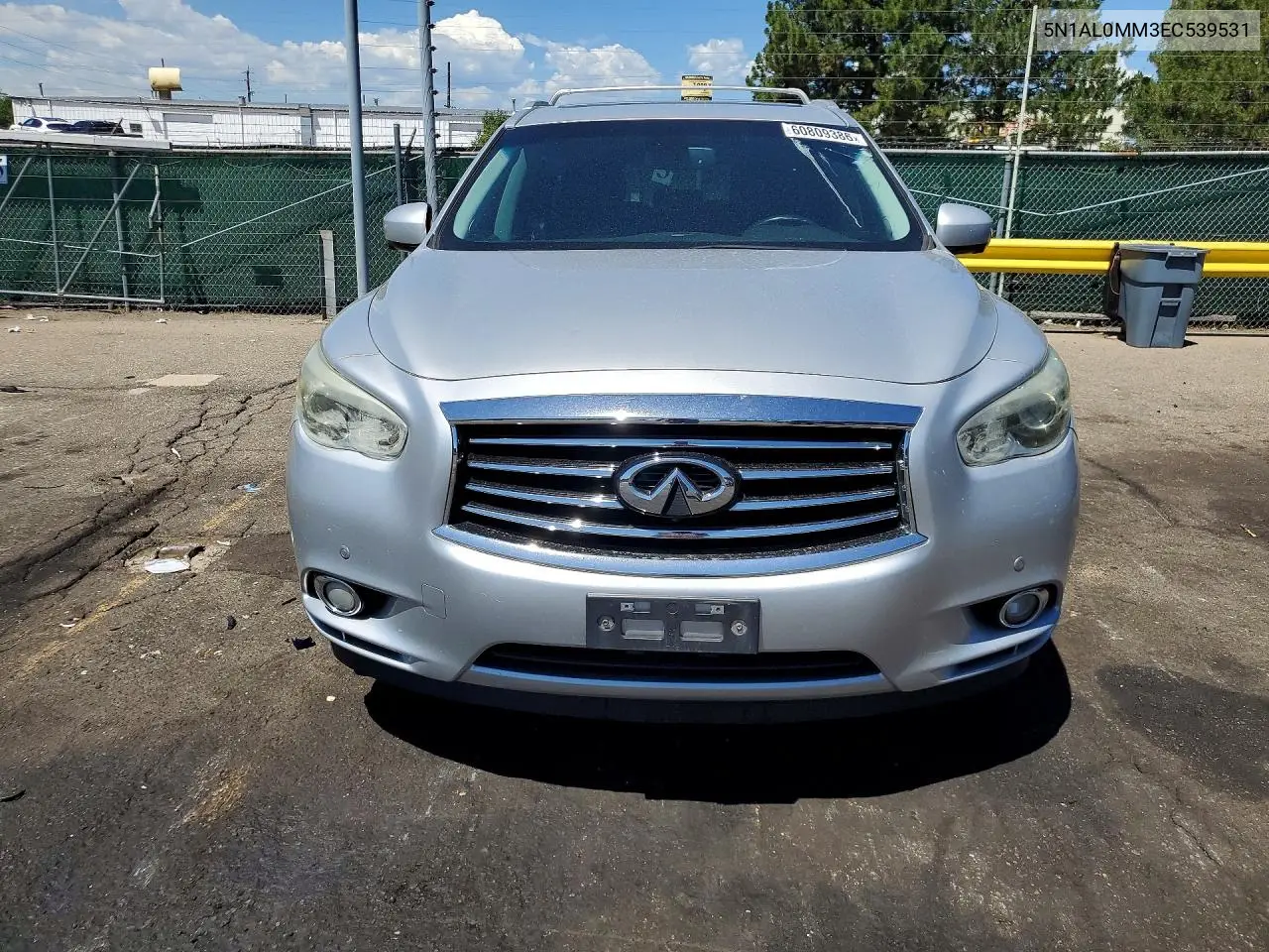 2014 Infiniti Qx60 Base VIN: 5N1AL0MM3EC539531 Lot: 60809386
