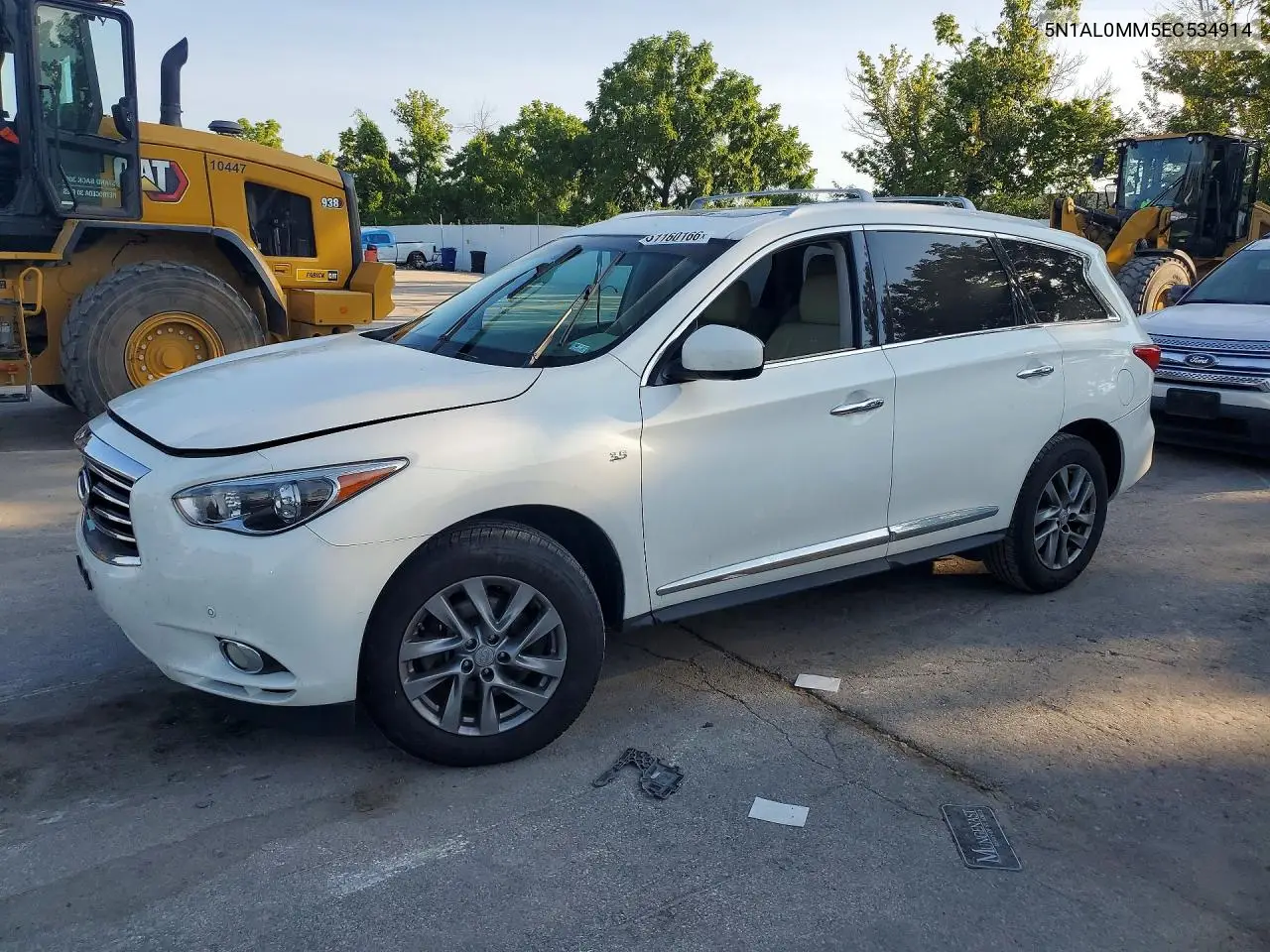 2014 Infiniti Qx60 Base VIN: 5N1AL0MM5EC534914 Lot: 61160166