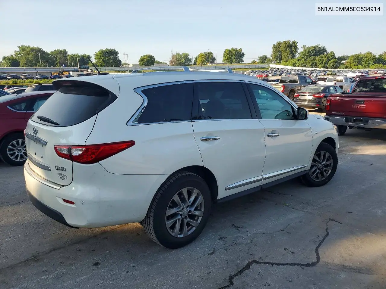 2014 Infiniti Qx60 Base VIN: 5N1AL0MM5EC534914 Lot: 61160166