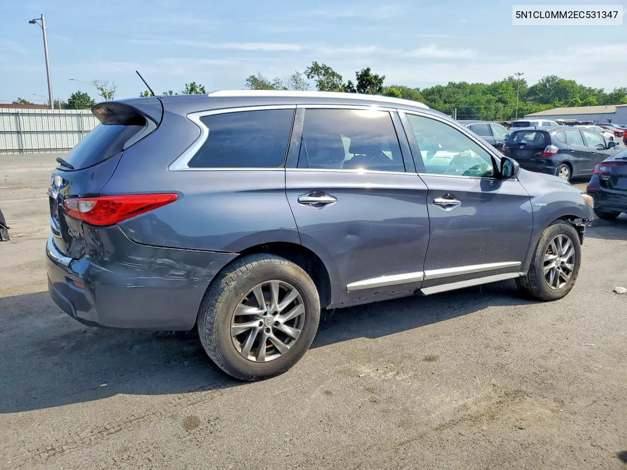 2014 Infiniti Qx60 Hybrid VIN: 5N1CL0MM2EC531347 Lot: 61173116