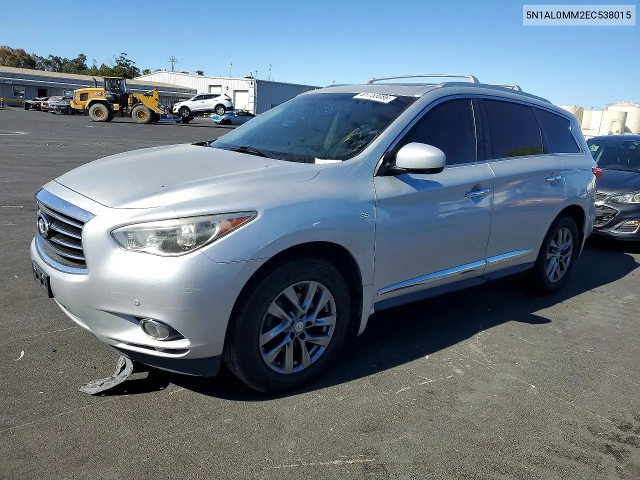 2014 Infiniti Qx60 Base VIN: 5N1AL0MM2EC538015 Lot: 61753086